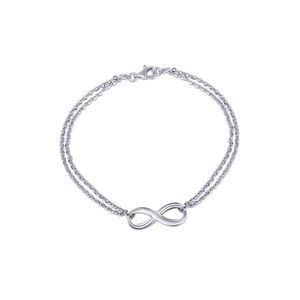 🆕 Silver hypoallergenic infinity endless silver plated bracelet